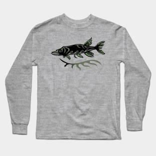 Fish Ojibwe Indigenous WAWEZHI CANADA Long Sleeve T-Shirt